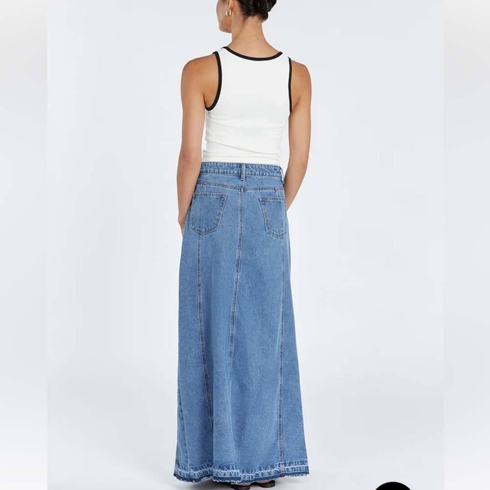 DISSH LENNON VINTAGE BLUE DENIM MAXI sz.US-4 - Picture 4 of 11